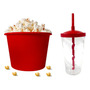 Kit Cinema 10 Balde 1,5l Pipoca + 10 Copo Twister 500ml
