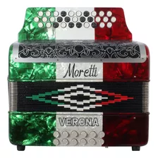 Moretti Verona Acordeon 31 Botones 12 Bajos Tono Fa Bandera