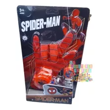 Guante Spiderman Lanza Tazos Discos Luz Hombre Araña