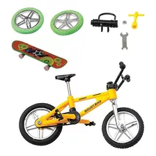 Kit Mini Bicicleta E Skate Dedo Com Acessórios Brinquedos