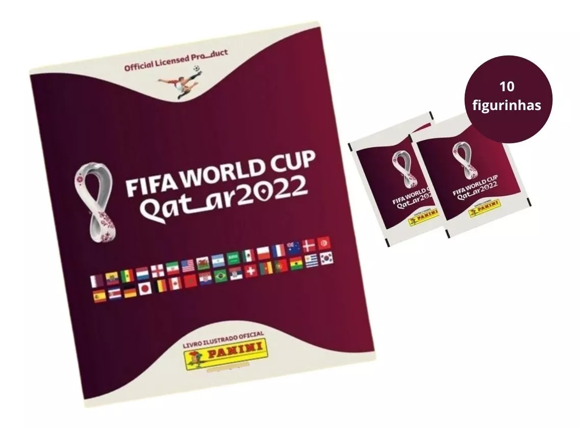 Álbum Copa Do Mundo Qatar 22 + 10 Figurinhas Envio Imediato