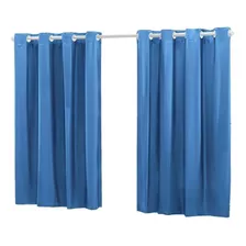 Cortina Sala Quarto Corta Luz Blackout Blecaute 2,20 X 1,40 Cor Azul