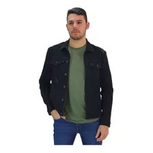 Jaqueta Acostamento Jeans Preta Masculina