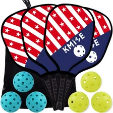 Kmise Palas De Pickleball, Juego De 4, 6 Bolas Y Bolsas Para