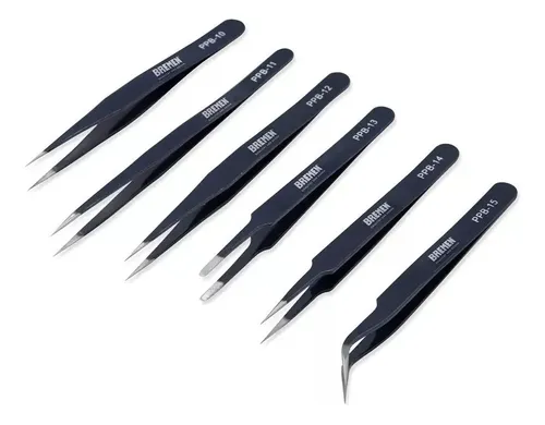 Set Pinzas Bruselas Presicion Bremen X 6u Antiestáticas 7738