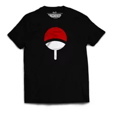 Camiseta Clã Uchiha Naruto Sasuke Itachi Simbolo Logo Konoha