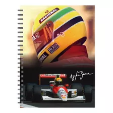 Caderno Grande Capa Dura Senna #3 200fls 10mat