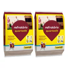 2x Argamassa Refratário Churrasqueira Alta Tmp.5kg Quartzoli