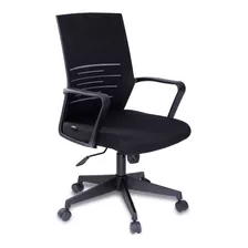 Cadeira Giratória Maxprint Com Braço Executivo Office Cor Preto Material Do Estofamento Couro Sintético