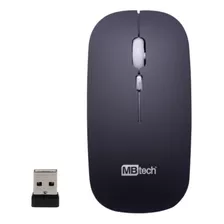 Mouse Sem Fio Mb Tech Alta Precisão Pc E Notebook Preto Usb