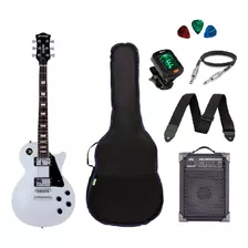 Kit Guitarra Strinberg Les Paul Lps230 Silver + Amplificador