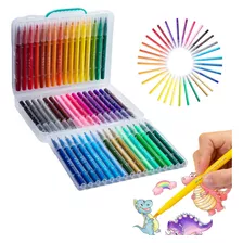 Juego De Marcadores Lavables Niños, 48 Colores De Marc...