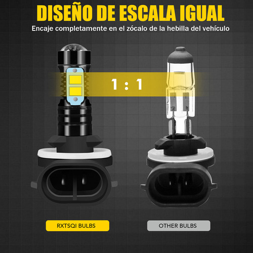 Para Hyundai Elantra 2007-2013 2x 881 Bombillas Led De Luz  Foto 6