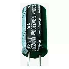 10x Capacitor Eletrolitico 2200uf/6,3v 105º 10x21mm Rubycon