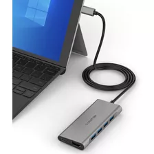 Concentrador Hub Usb-c De 6 Puertos | Hdmi 4k / 4 Usb 3.0