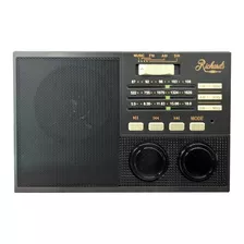Radio Portátil Richards Classic Bluetooth, Panel Solar, Fm/a Color Gris