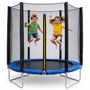 Cama Elástica Pula Pula Infantil Circus 1.8 M Com Proteção De Molas Azul Preto