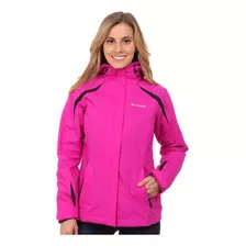 Chamarra Columbia Blazing Interchange Mujer Rosa 3 En 1