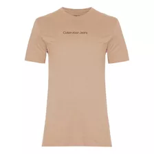 Camiseta Calvin Klein Logo Original - Caqui