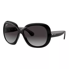 Anteojos De Sol Ray-ban Jackie Ohh Ii Standard Con Marco De Nailon Color Gloss Black, Lente Grey Degradada, Varilla Gloss Black De Nailon - Rb4098