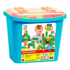 Blocos Montar Baby Land Box 90 Peças - Menino - Cardoso Toys