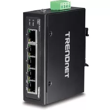 Conmutador De Riel Trendnet, 5 Puertos, 10 Gbps, Ip 30