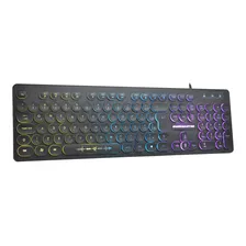 Teclado Gamer K-mex Km-7628 Steampunk Anti-ghost Com Led