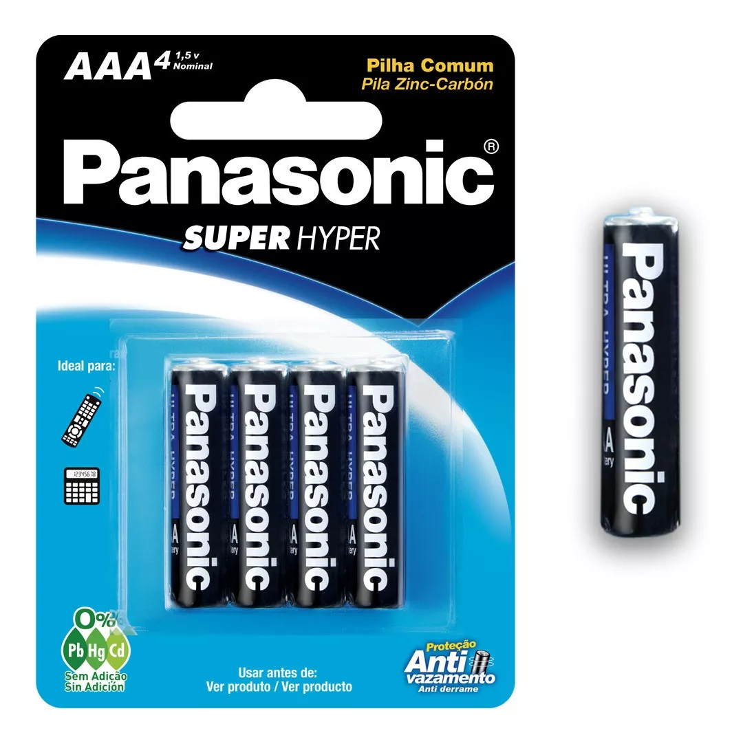 Pilha Aaa Panasonic Super Hyper Cilíndrica -