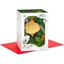 Tarjeta De Navidad 3d Ornamento Navideño - Regalo Festivo