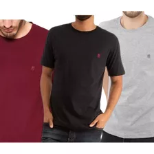 Kit 3 Camisetas Masculinas Básicas Polo Wear