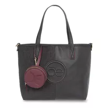 Bolsa Cloe Para Mujer Tote Con Monedero Asa Larga Removible Color Negro