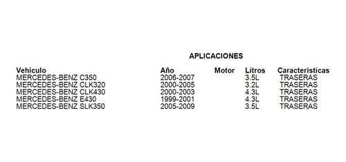 Balatas Traseras Mercedes-benz Clk320 2002 3.2l Brembo Foto 3