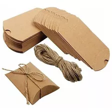 Kits De Cotillón Outuxed Kraft Pillow Boxes 100pcs Cajas De