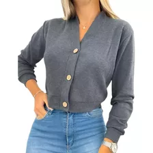 Cardigan Saco Mujer De Wafle Moda