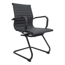 Silla Ejecutiva Para Escritorio Oficina Aluminium Fija Negra