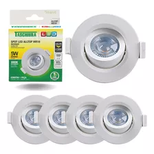 Spot Embutir Redondo Led 5w Mr16 Kit 6 Peças - Taschibra