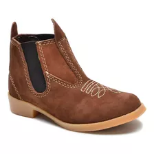 Bota Botina Infantil Masculina E Feminina Country Couro Luxo