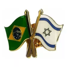 Bótom Pim Broche Bandeira Brasil X Israel