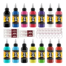 Yaami Juego De Tinta De Tatuaje 14 Colores 1.0 Fl Oz/botella