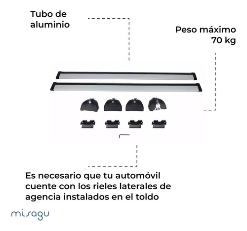 Barras Portaequipaje Wingbar Kia, Hyundai, Honda Foto 2