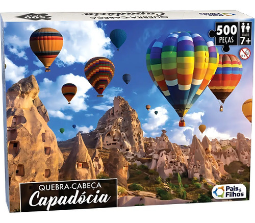 Quebra Cabeça Paisagem Capadócia Balão Turquia 500 Peças