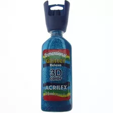 Pintura Dimensional Acrilex 3d Color Glitter 