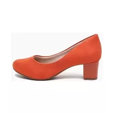 Zapatos Gamuza Brasileños Beira Rio Tacon Ancho 4 Cm Cod 54