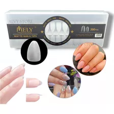 Tips Para Soft Gel Almendra Cortos Transparentes Caja X300