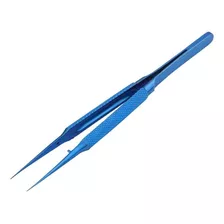 Pinça De Titanio Original Azul Antiestática Reta