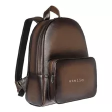 Mochila Atelio De Piel Para Laptop Y Tablet Backpack