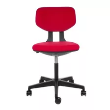 Silla Escritorio Roja Sin Apoya Brazos