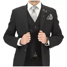 Kit Terno Italiano - Blazer+ Calça+ Colete+ Gravata- Oficial