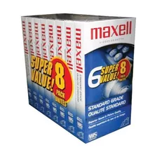 Maxell 214150 T120gx / 8pk Vhs Cassette Grado Estándar T-120