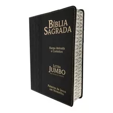 Bíblia Sagrada Letra Jumbo Capa Pu Luxo Arabesco Preta